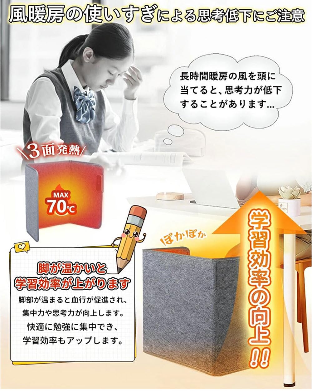 Amazon | 【12月改良済・自動OFF機能付き・PSE認証済】パネルヒーター